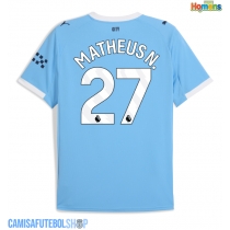 Camisa de time de futebol Manchester City Matheus Nunes #27 Replicas 1º Equipamento 2025-26 Manga Curta